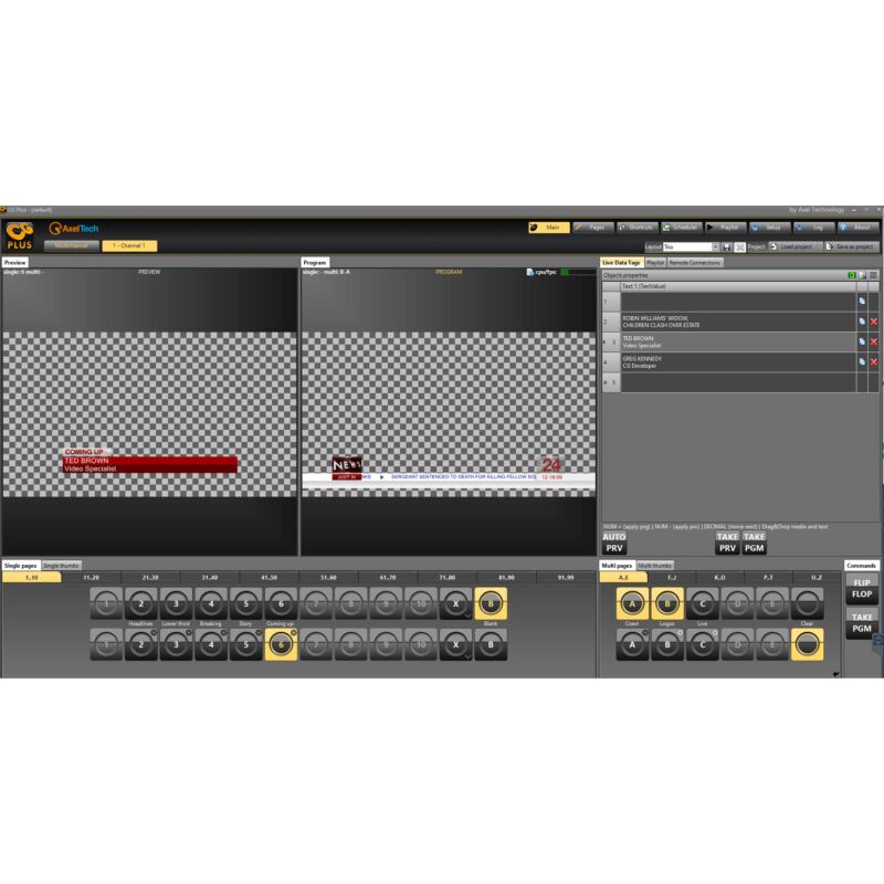 Axel CG Plus Broadcast Graphics Software - 1-Channel License - Image 4