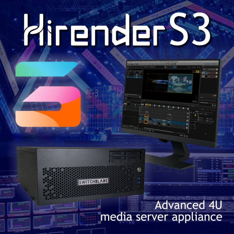 Switchblade LPU4 S3 Elite - Advanced 4U media server powered by enlightV Hirender S3