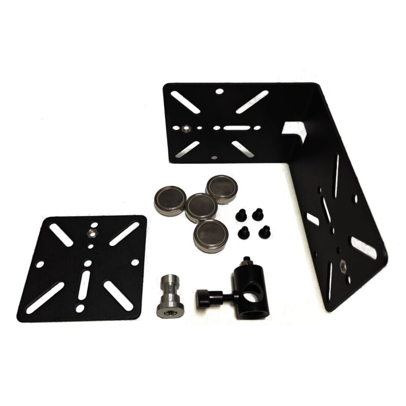 Universal video equipment mounting kit - Mount cameras, lights, microphones, wireless transmitters, and more