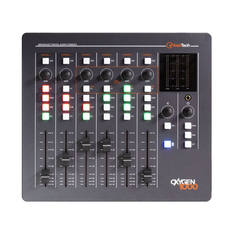 Axel Oxygen 1000 BT Digital Broadcast Audio Console with 8CH Dante Interface - Image 3