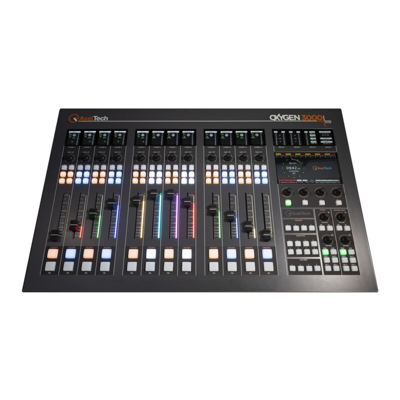 Axel Oxygen 3000 Plus Digital Broadcast 12 Fader Audio Console with Two Audio Interface Cards