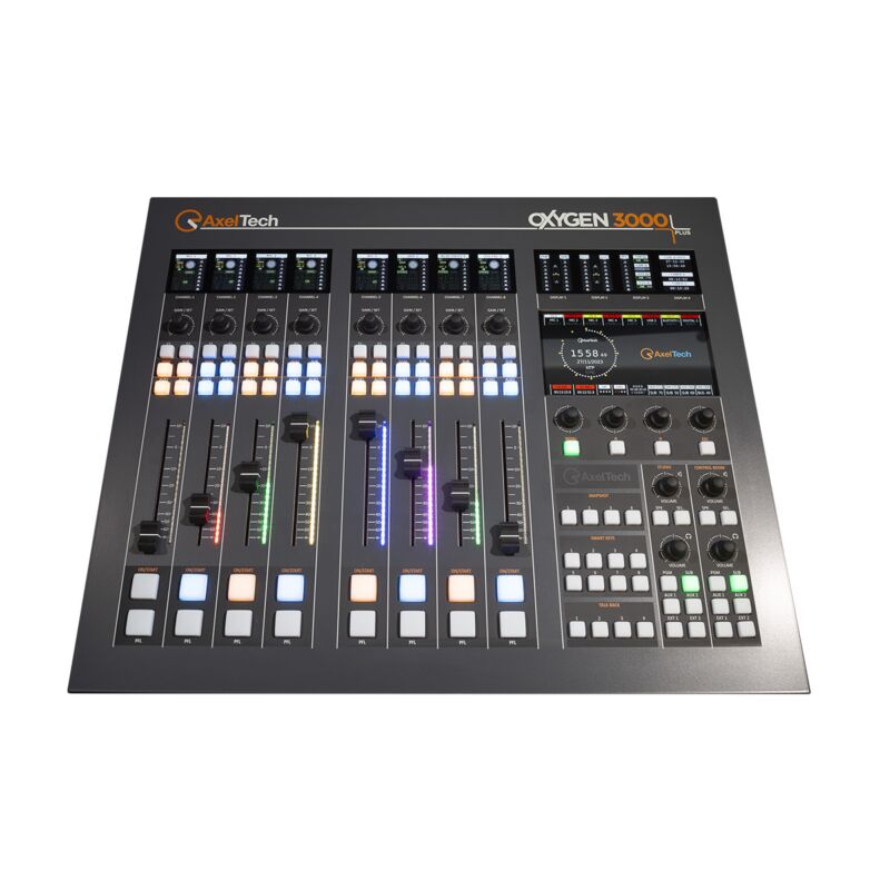 Axel Oxygen 3000 Plus Digital Broadcast 8 Fader Audio Console - Image 2