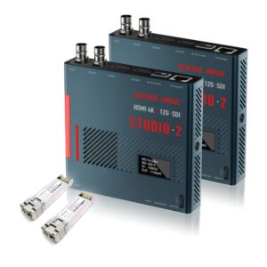 Science Image - Bundle with Two (2) Studio 2 Bi-Directional 4K NDI Converters and Fiber SFP Modules