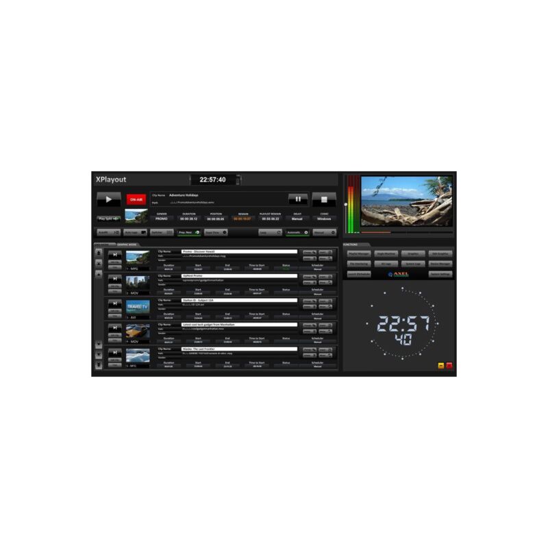 Axel Technology XPlayout Broadcast Video Playout Software