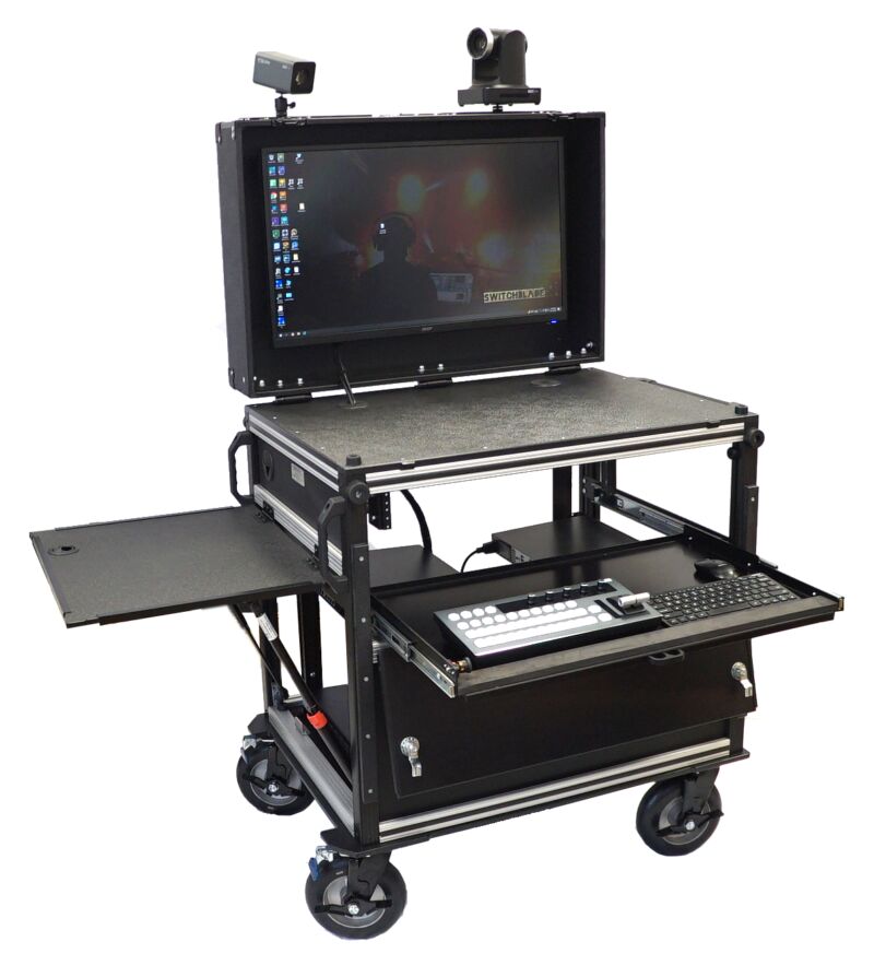 Switchblade MPC (Mobile Production Cart) Tier 1 Bundle with vMix 4K 4-input SDI Switcher